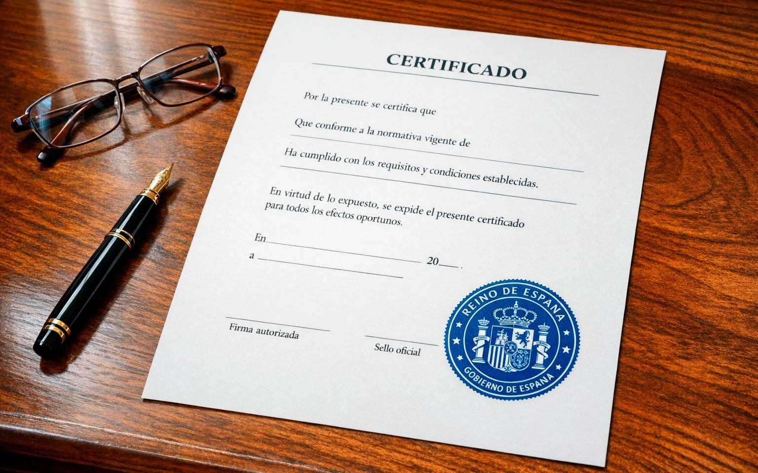 Documento oficial con sello de la DGOJ de España